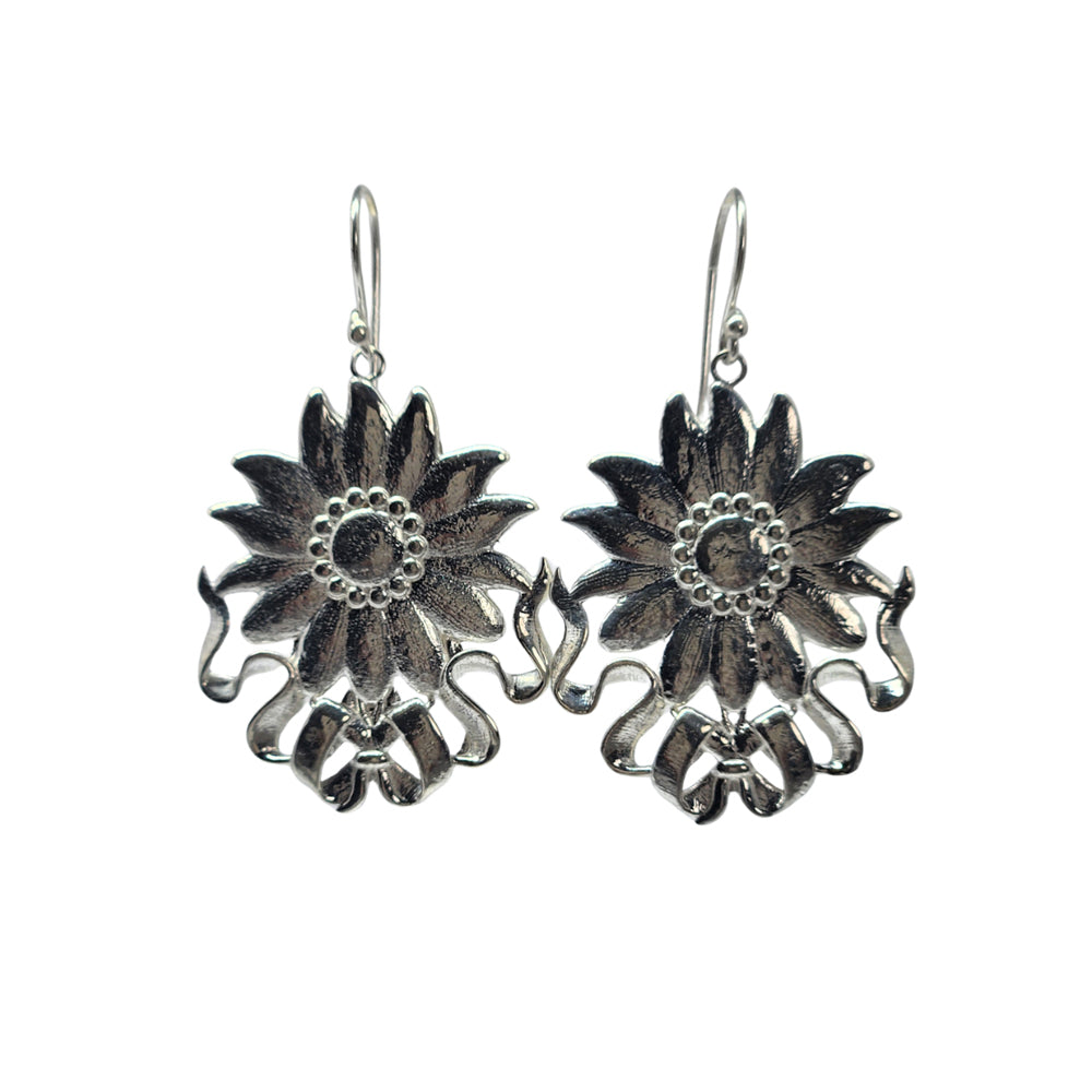 Rococo Sunflowers RB17E - Solid Sterling Silver earrings