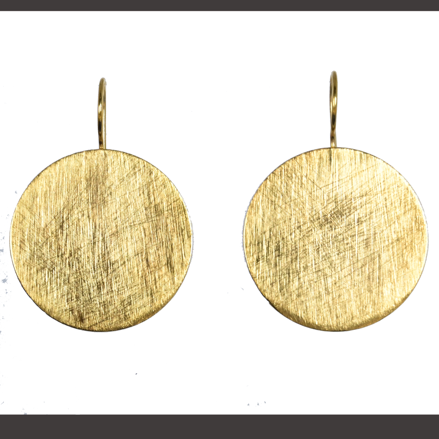 Euro Gold Round Drop Earrings B1