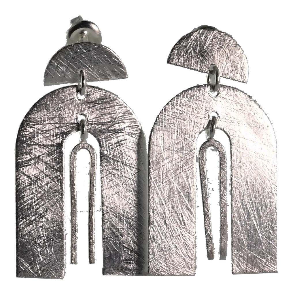 Buy Matte Finish Hoop Earrings in 24 Carat Gold on Brass Melanie