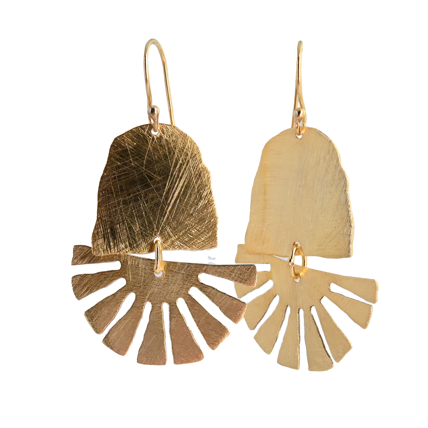 Euro Gold Sun Drop Earrings B183