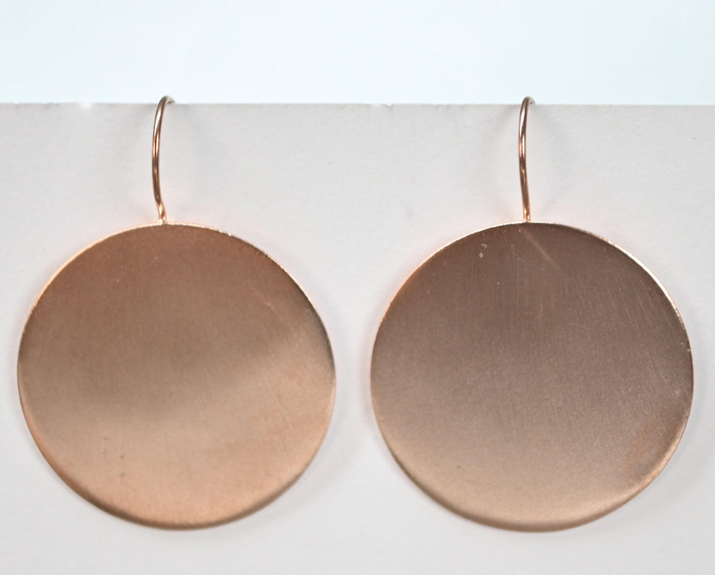 Euro Rose Gold Round Drop Earrings B1R