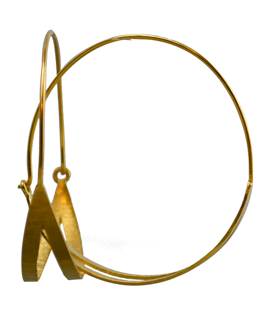 Euro Gold Split Hoop Earrings B6a small