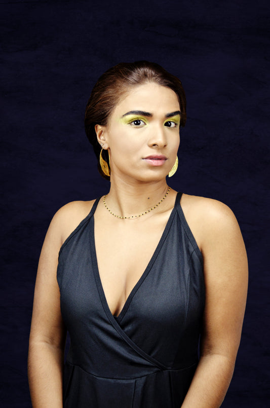 Euro Gold Loose Leaf Earrings B33L