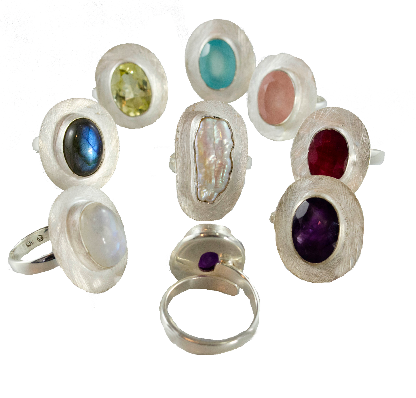 a7 Gemstone Rings Lux mat finish Lux