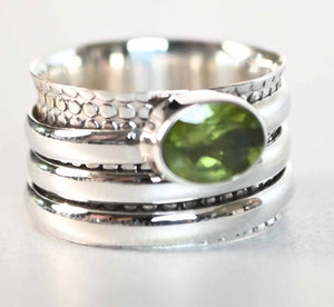 Gemstone Spinner rings.  lux