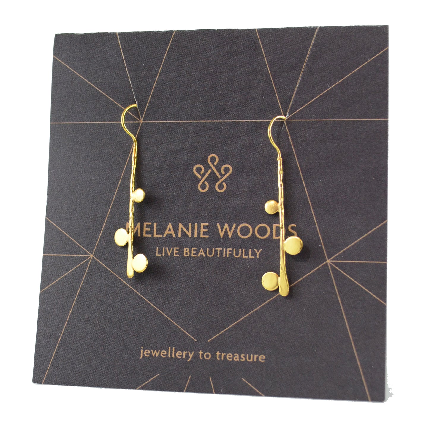 Euro Gold 3 bubbles hook Earrings B47