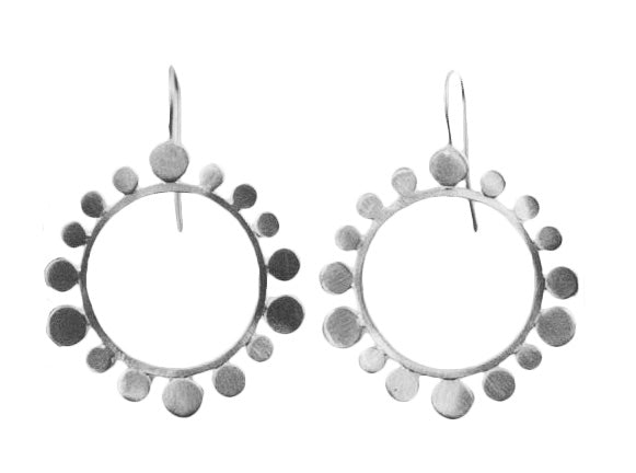 Silver Wash Bubble Drop Earrings C19