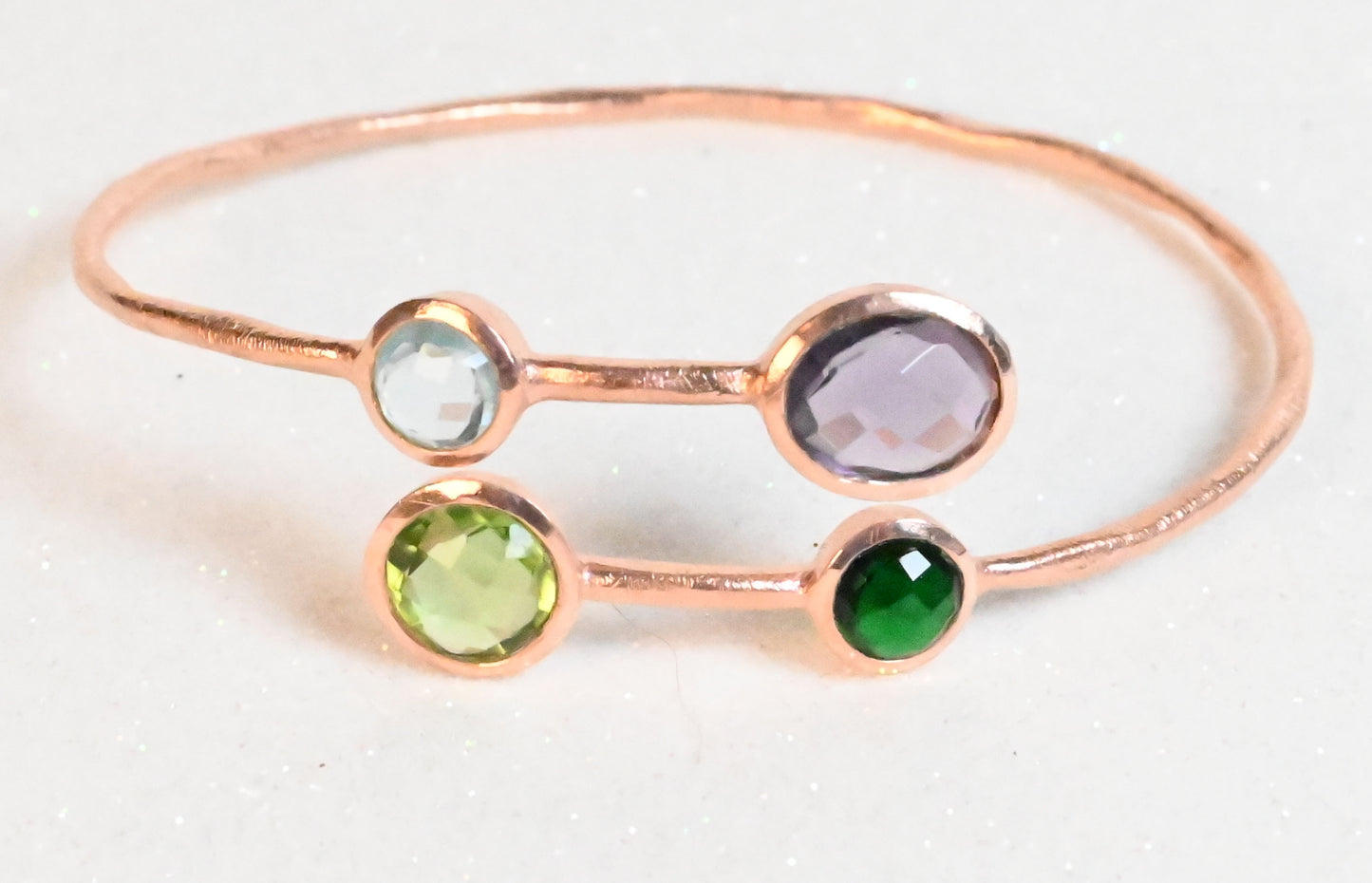 Euro Gold cuff bangle with gems- A22a assorted alternative colours