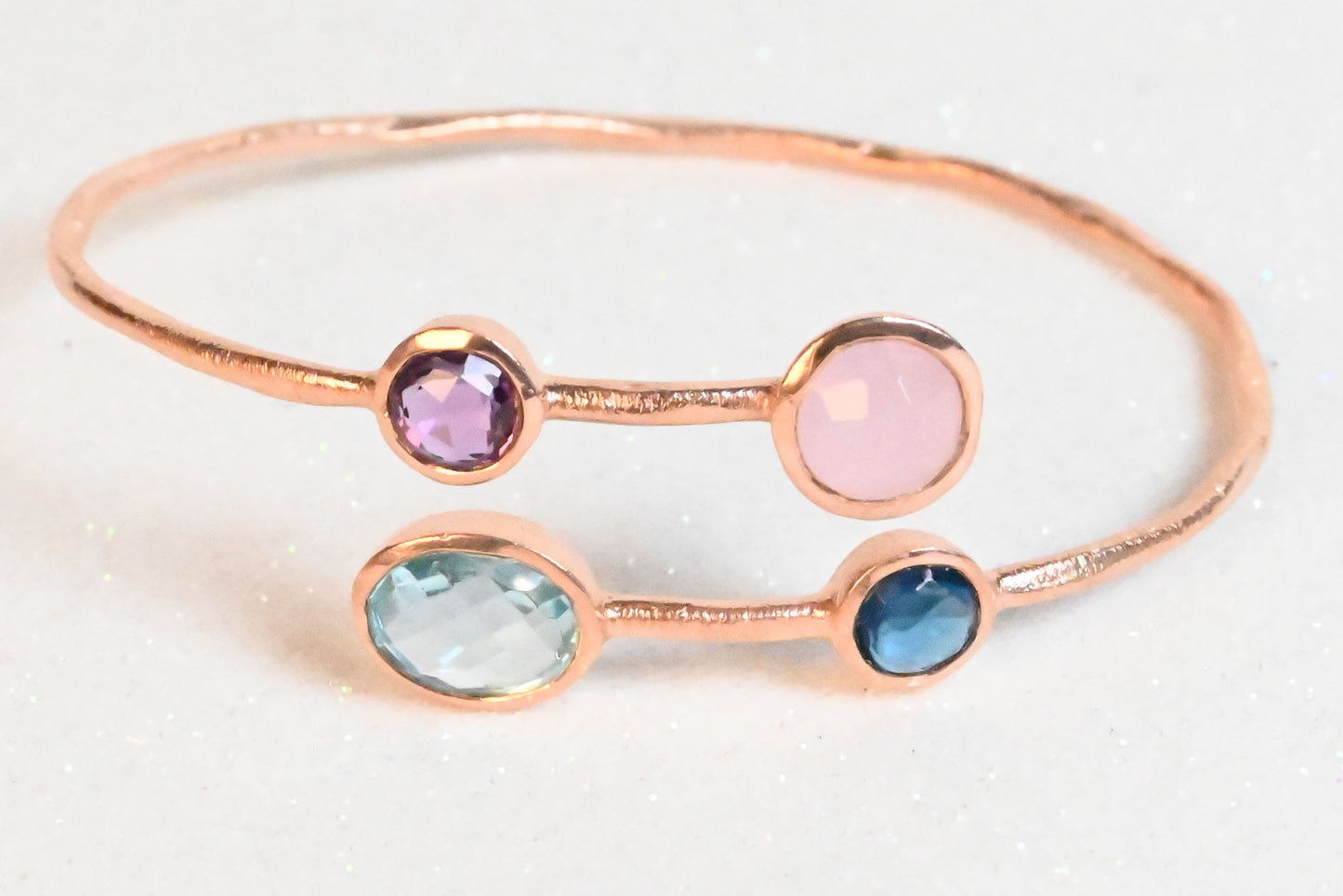 Euro Gold cuff bangle with gems- A22a assorted alternative colours