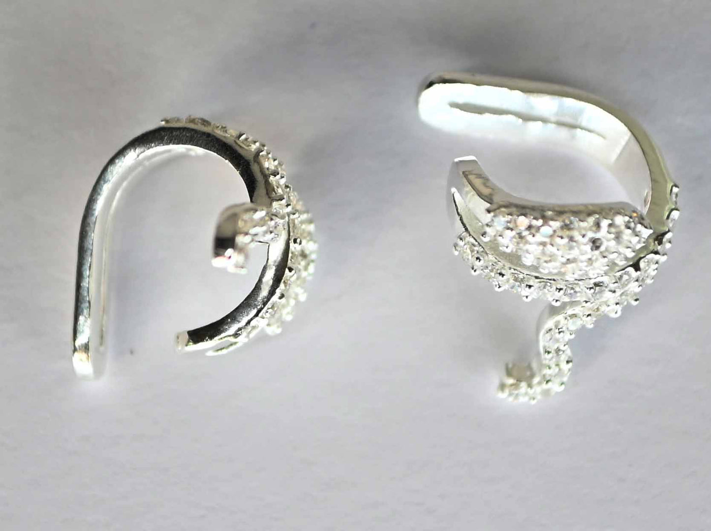Sterling Silver Earring Snake Cuffs CEC