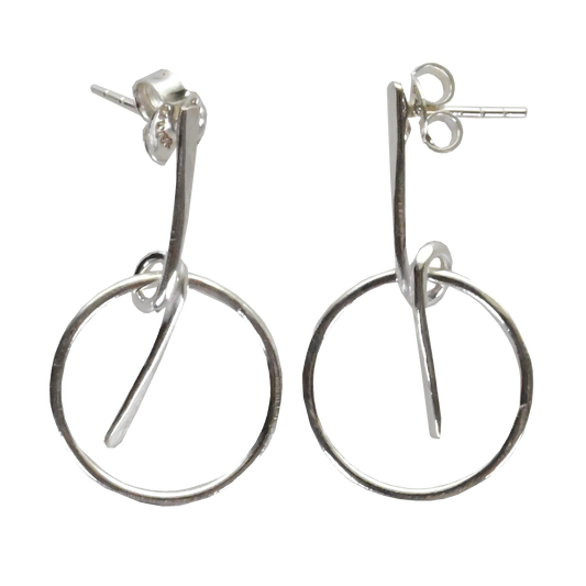 Euro Silver Earrings IAE72224.