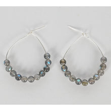 Silver Gemstone Hook Earrings Lux