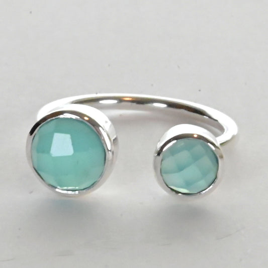 Open size gemstone ring Multiple stone options IARS217 Lux