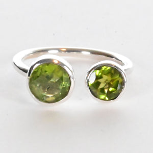 Open size gemstone ring Multiple stone options IARS217 Lux