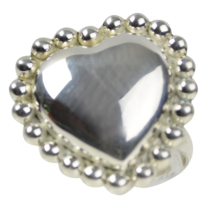 Sterling Silver Mexicana Heart Ring
