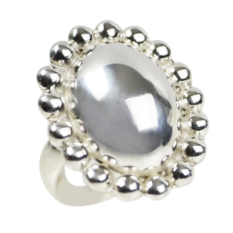 Sterling Silver Mexicana Oval Ring