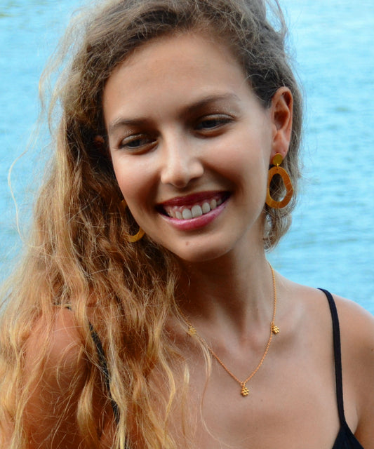 Euro Gold Stud Earrings B53