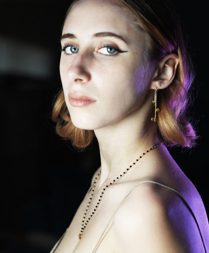 Euro Gold 3 bubbles hook Earrings B47