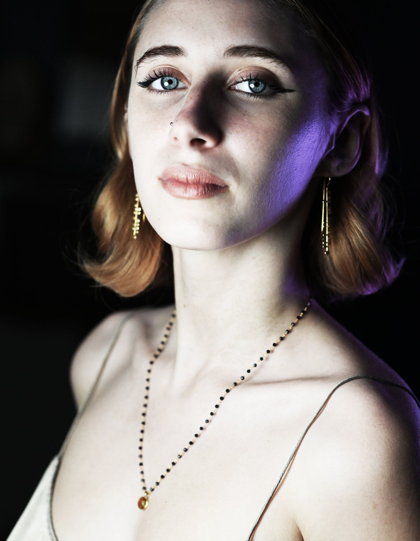 New ! Euro Gold 45 cm Gemstone Chain Necklace A1