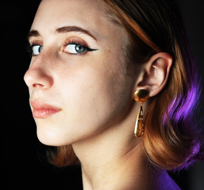 Euro Gold Stud Earrings B100