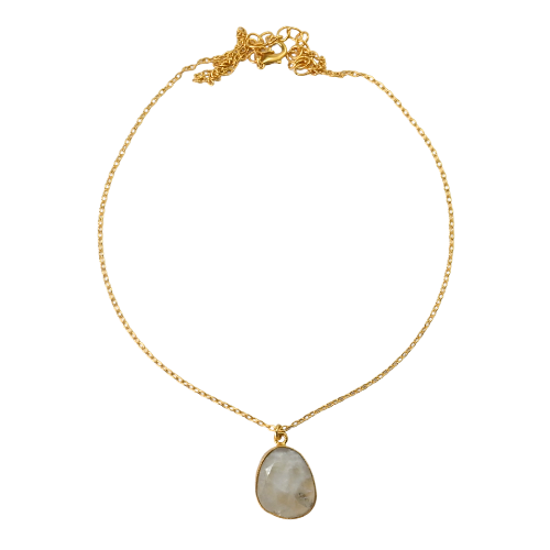 Euro Gold Gemstone Necklace 50 cm  A237