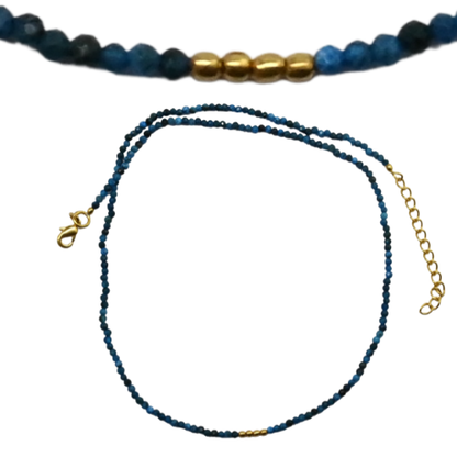 Euro gold feature on a Gemstone necklace A1G