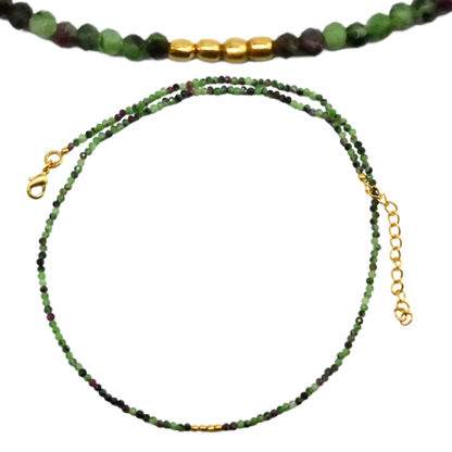 Euro gold feature on a Gemstone necklace A1G