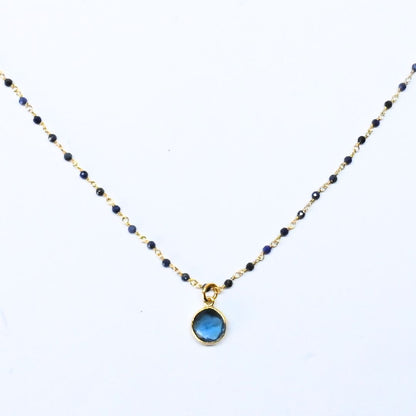 Euro Gold  Assorted Gemstones 45 cm plus 5 cm extender chain Necklace A1.