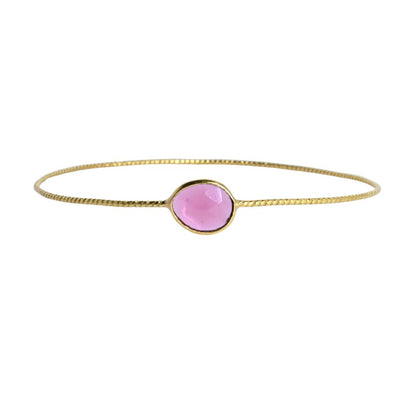 Euro Gold Bangle with gems- A278