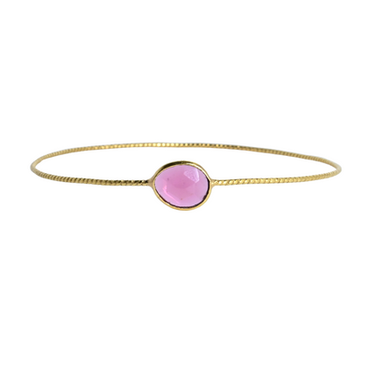 Euro Gold Bangle with gems- A278