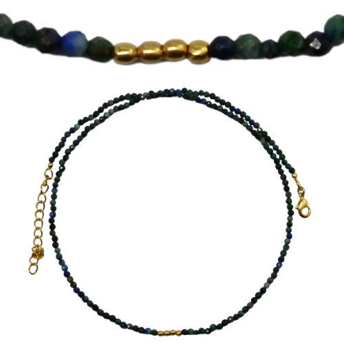 Euro gold feature on a Gemstone necklace A1G