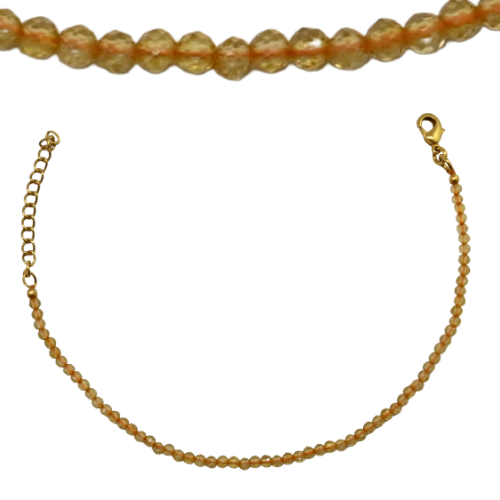 Euro gold feature on a Gemstone necklace A1G