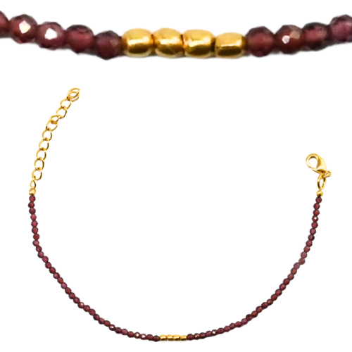 Euro gold feature on a Gemstone Bracelet A1GB