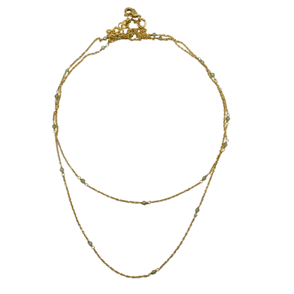 Euro gold magnificent linked necklace  A15A2
