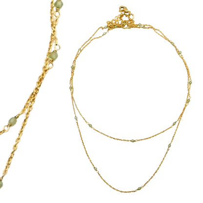 Euro gold magnificent linked necklace  A15A2
