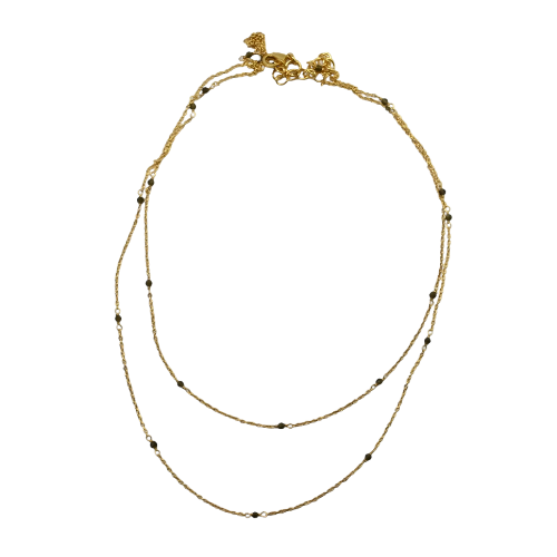 Euro gold magnificent linked necklace  A15A2