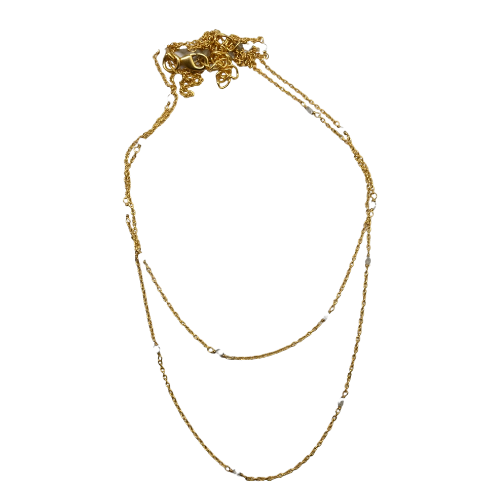 Euro gold magnificent linked necklace  A15A2