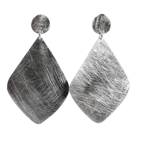 Silver Wash Double Daisy Earrings C331