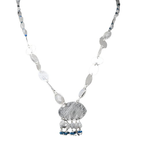 Euro Silver Gemstone Necklace AC326