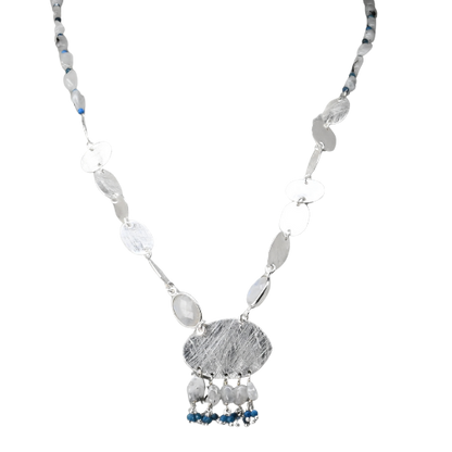 Euro Silver Gemstone Necklace AC326