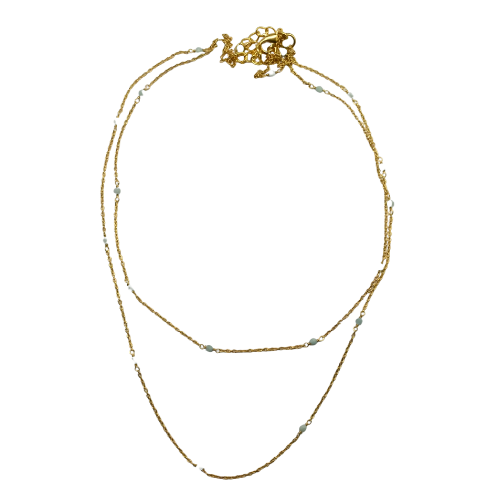 Euro gold magnificent linked necklace  A15A2