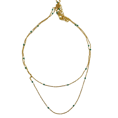 Euro gold magnificent linked necklace  A15A2
