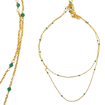 Euro gold magnificent linked necklace  A15A2