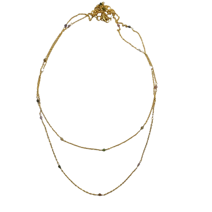 Euro gold magnificent linked necklace  A15A2