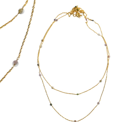 Euro gold magnificent linked necklace  A15A2