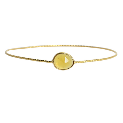 Euro Gold Bangle with gems- A278