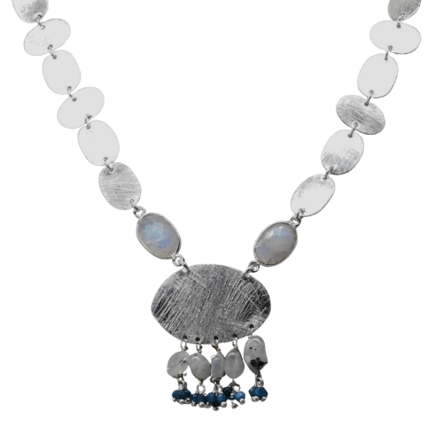Euro Silver Gemstone Necklace AC326