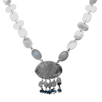 Euro Silver Gemstone Necklace AC326