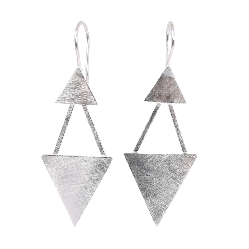 Silver Wash Earrings C237