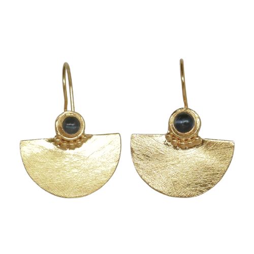Euro Gold Fan Drop Earrings A26E Picollo